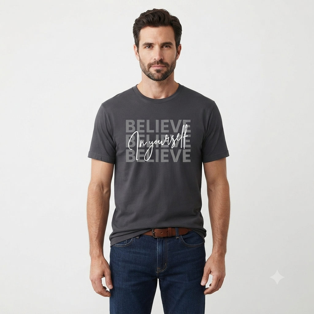 Graphic Printed Tee – Believe In Yourself